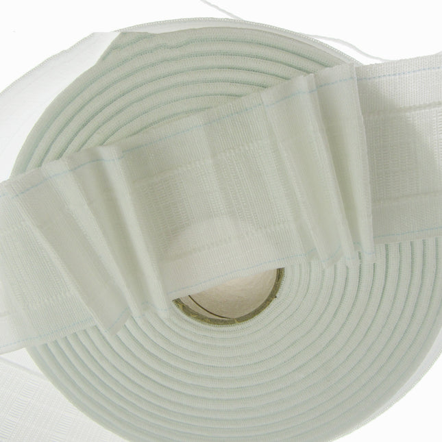 Triple Pleat Curtain Header Pencil Pleat Tape 75mm 3 Inch Wide CT75T - ThreadandTrimmings