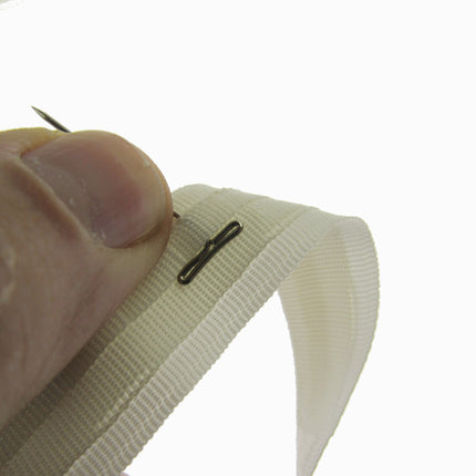 Roman Blind SIDE ENTRY Tubular Tape 19mm 3/4 Inch Wide Cream RB0191-100 - ThreadandTrimmings