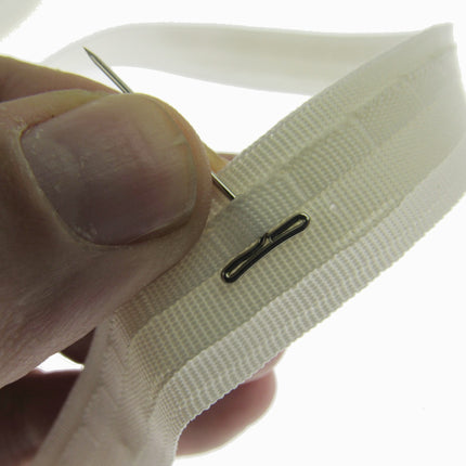 Roman Blind SIDE ENTRY Tubular Tape 19mm 3/4 Inch Wide Cream RB0191-100 - ThreadandTrimmings