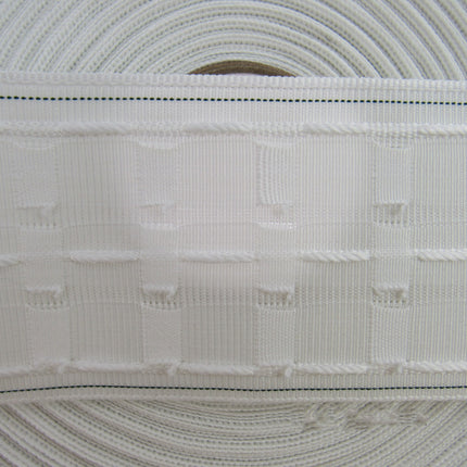 Curtain Header Fire Retardant Pencil Pleat Tape Woven Pockets 76mm 3 Inch Wide - ThreadandTrimmings