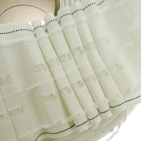 Curtain Header Fire Retardant Pencil Pleat Tape Woven Pockets 76mm 3 Inch Wide - ThreadandTrimmings