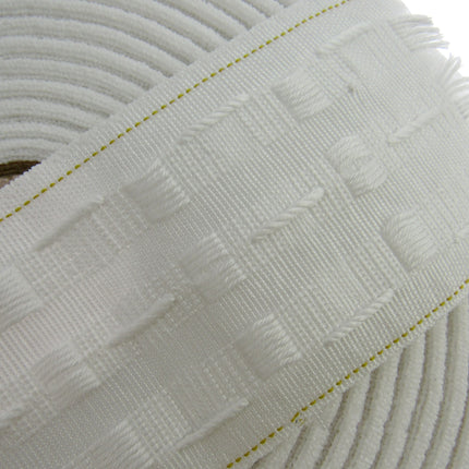 Curtain Header Pencil Pleat Tape Gold Line High Weft Density 75mm 3 Inch Wide - ThreadandTrimmings