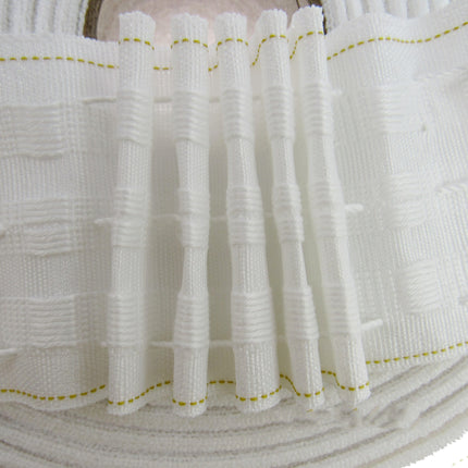 Curtain Header Pencil Pleat Tape Gold Line High Weft Density 75mm 3 Inch Wide - ThreadandTrimmings