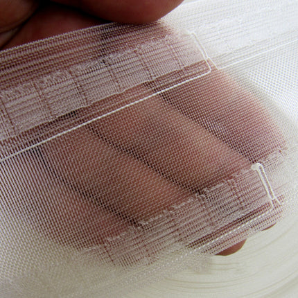 Curtain Header Wave Tape Translucent 75mm 3 Inch Wide 2 Pocket Rows MWT750 - ThreadandTrimmings