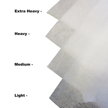 Iron On Fusible Interfacing Light, Medium, Heavy & Extra Heavy Weight 75/90cm - ThreadandTrimmings