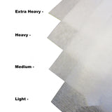 Iron On Fusible Interfacing Light, Medium, Heavy & Extra Heavy Weight 75/90cm