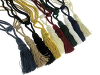 Pair Curtain Tie Backs Twisted Braid Rope with 11cm Tassel 2 Tiebacks 10 Colours