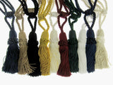 Pair Curtain Tie Backs Twisted Braid Rope with 11cm Tassel 2 Tiebacks 10 Colours