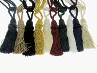 Pair Curtain Tie Backs Twisted Braid Rope with 11cm Tassel 2 Tiebacks 10 Colours