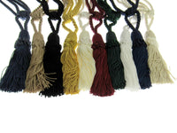 Pair Curtain Tie Backs Twisted Braid Rope with 11cm Tassel 2 Tiebacks 10 Colours