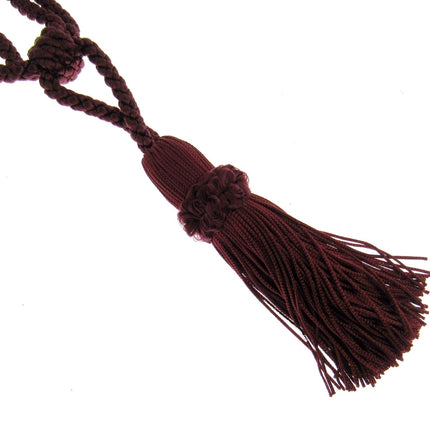 Pair Curtain Tie Backs Twisted Braid Rope with 11cm Tassel 2 Tiebacks 10 Colours - ThreadandTrimmings