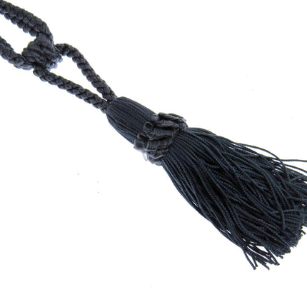 Pair Curtain Tie Backs Twisted Braid Rope with 11cm Tassel 2 Tiebacks 10 Colours - ThreadandTrimmings