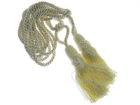 Pair Curtain Tie Backs Twisted Braid Rope with 11cm Tassel 2 Tiebacks 10 Colours