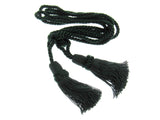 Pair Curtain Tie Backs Twisted Braid Rope with 11cm Tassel 2 Tiebacks 10 Colours