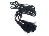 Pair Curtain Tie Backs Twisted Braid Rope with 11cm Tassel 2 Tiebacks 10 Colours