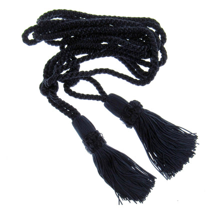 Pair Curtain Tie Backs Twisted Braid Rope with 11cm Tassel 2 Tiebacks 10 Colours - ThreadandTrimmings