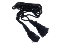 Pair Curtain Tie Backs Twisted Braid Rope with 11cm Tassel 2 Tiebacks 10 Colours
