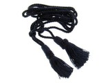 Pair Curtain Tie Backs Twisted Braid Rope with 11cm Tassel 2 Tiebacks 10 Colours