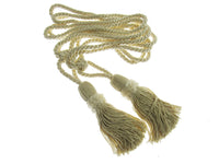 Pair Curtain Tie Backs Twisted Braid Rope with 11cm Tassel 2 Tiebacks 10 Colours