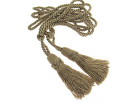 Pair Curtain Tie Backs Twisted Braid Rope with 11cm Tassel 2 Tiebacks 10 Colours