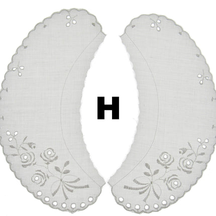 Broderie Anglaise Lace Collars – 9 Styles White & Cream Detachable Vintage - ThreadandTrimmings