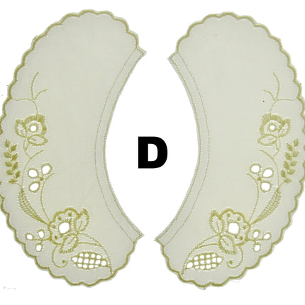 Broderie Anglaise Lace Collars – 9 Styles White & Cream Detachable Vintage - ThreadandTrimmings