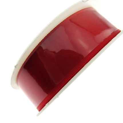Satin Ribbon with Woven Edge - Single Sided -25mm - Satin Ribbon - 20 Meter Roll