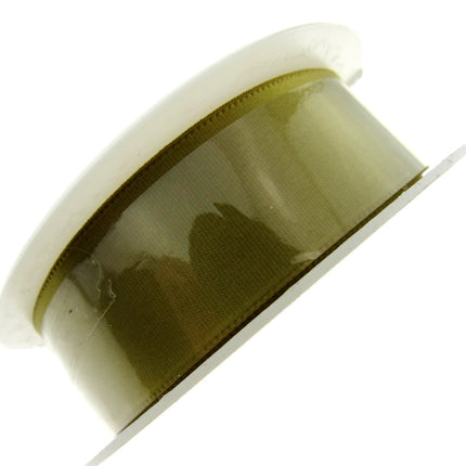 Satin Ribbon with Woven Edge - Single Sided -25mm - Satin Ribbon - 20 Meter Roll