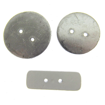 Heavy Curtain Lead Pennyweights Sew In Hem Weights Round & Oblong Packs 5 or 10 - ThreadandTrimmings