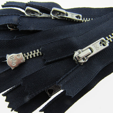 Trouser Skirt Jean Zip, Closed End Metal Teeth 5mm Wide Teeth, 9-Colours 4-Sizes - ThreadandTrimmings