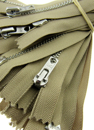 Trouser Skirt Jean Zip, Closed End Metal Teeth 5mm Wide Teeth, 9-Colours 4-Sizes - ThreadandTrimmings