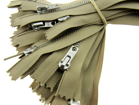 Trouser Skirt Jean Zip, Closed End Metal Teeth 5mm Wide Teeth, 9-Colours 4-Sizes - ThreadandTrimmings