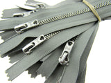 Nickel Trouser Skirt or Handbag Zips by Optilon with 5mm Wide Silver Metal Teeth