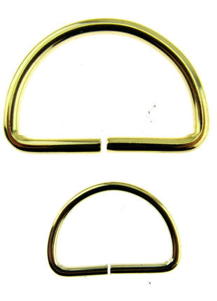 D Rings Gold Metal Loops Size 38mm Pack Size 2 or 10 pcs