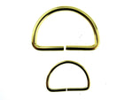 Gold Metal D Rings Size 38mm Pack Size 2 or 10 pcs