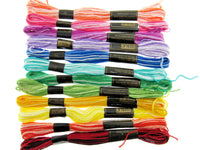 Variegated Embroidery Thread Skeins  - 12 Colours - 8m Per Skein - 100% Cotton