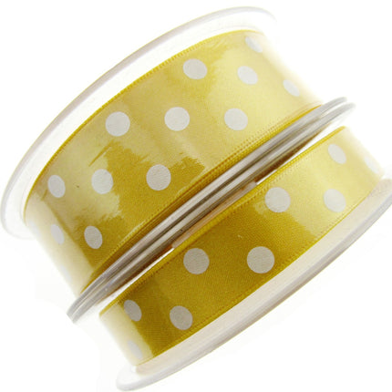 Spotty Satin Polka Dot Ribbon by Berrisford's From The Essentials Range - 15mm - ThreadandTrimmings
