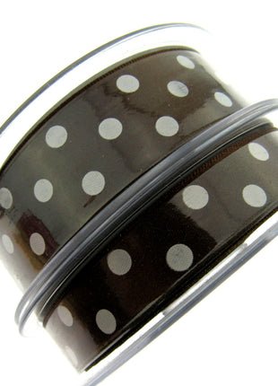 Spotty Satin Polka Dot Ribbon by Berrisford's From The Essentials Range - 15mm - ThreadandTrimmings