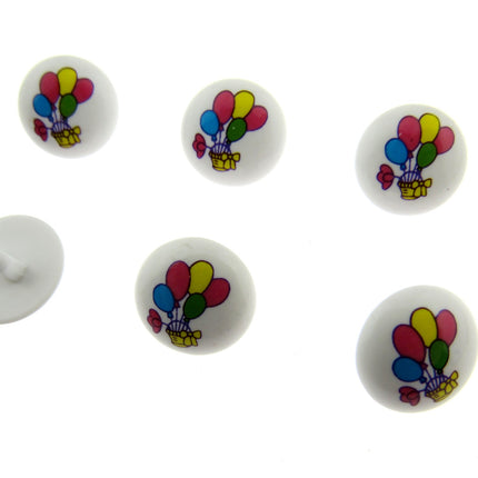 Cute Kids Animal Buttons Baby Buttons Children Round White Shank Button 15mm CG4 - ThreadandTrimmings