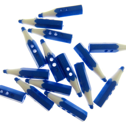 Crayon Pencil Buttons - Choose From 4 Colours - 25mm Long - ThreadandTrimmings