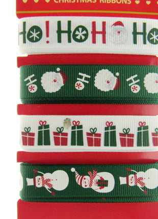 Mixed Christmas Ribbon by Italian Options - 12mm x 4 Designs x 2m Lengths