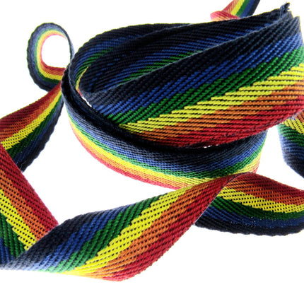 Soft Cotton Rich Herringbone Twill Webbing Strap For Bags - 25mm Wide - ThreadandTrimmings