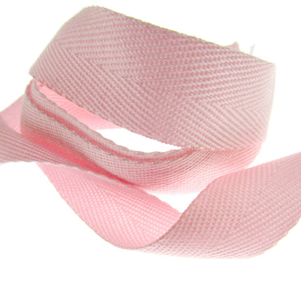 Soft Cotton Rich Herringbone Twill Webbing Strap For Bags - 25mm Wide - ThreadandTrimmings
