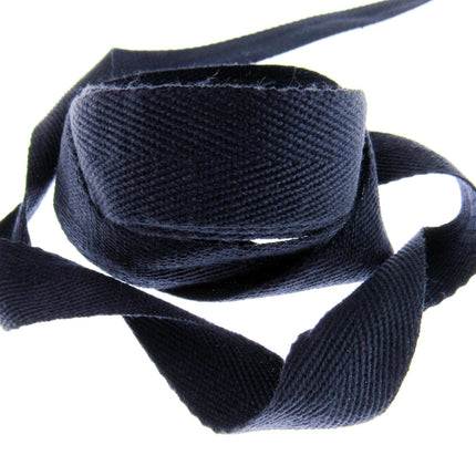 Soft Cotton Rich Herringbone Twill Webbing Strap For Bags - 25mm Wide - ThreadandTrimmings