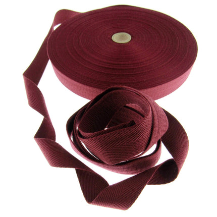 38mm Burgundy colour Webbing unravelled