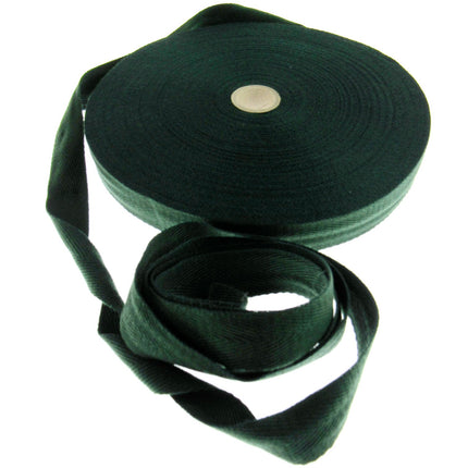 38mm Bottle Green colour Webbing unravelled