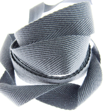 Soft Cotton Rich Herringbone Twill Webbing Strap For Bags - 25mm Wide - ThreadandTrimmings