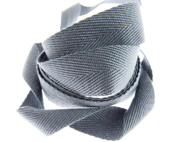 Soft Cotton Rich Herringbone Twill Webbing Strap For Bags - 25mm Wide - ThreadandTrimmings