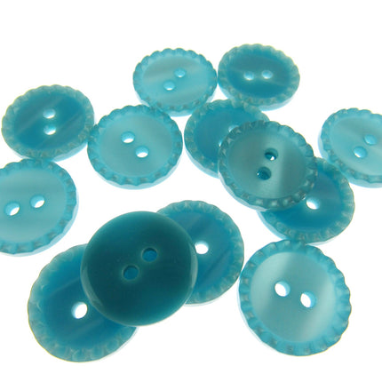 Round Two Tone Shimmer Bead Edge Buttons -- Choice of 9 Bright Colours 3 Sizes - ThreadandTrimmings