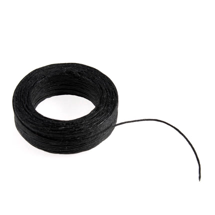 Waxed Linen Thread 22m Spool Black, Brown, White, Natural - ThreadandTrimmings